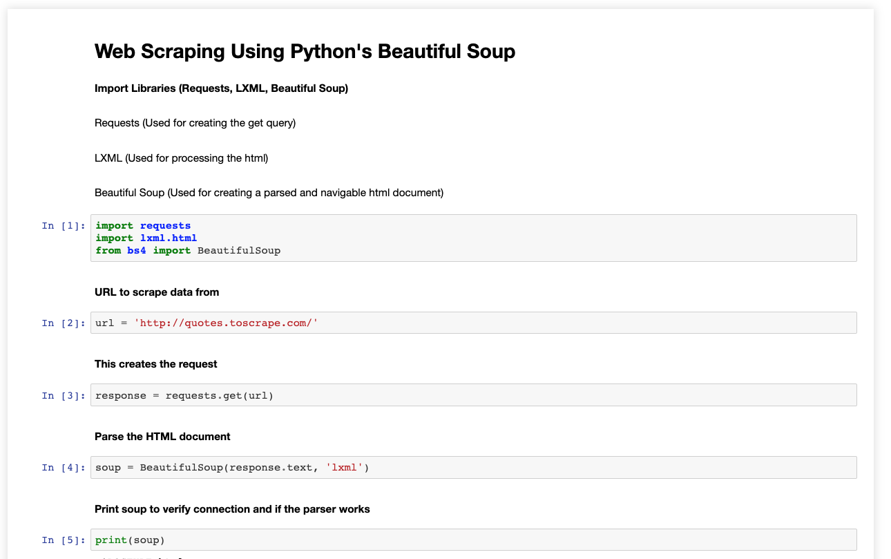 Web Scraping with Beautiful Soup